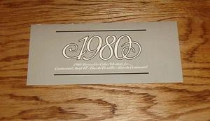 Original 1980 Lincoln Außenfarben Faltbarer Verkaufsprospekt 80 Mark VI Stadtauto - Bild 1 von 2