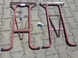 1 par de pies de mesa de cerveza usados conjunto de tienda de cerveza pies mesa de cerveza ¡estructura de tubo! - Imagen 1 de 2