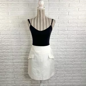 Zara Basic weiß gerippter Rock Größe Small - Bild 1 von 7