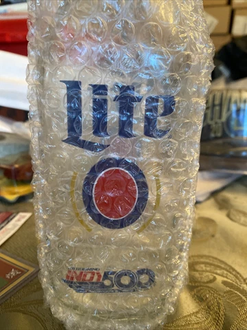 INDY 500 MILLER LITE 32 OZ Glass Milk Bottle 101st Running Indianapolis NOS Cover
