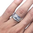 Spinner Ring Jewelry Silver Sterling 925 Meditation Handmade Solid"9"