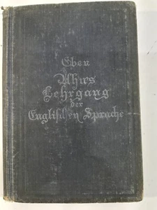 Lehrgang der Englishen sprache Hardcover 1891 Fair Condition some splitting - Picture 1 of 9