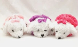 Plush Dog Purse for Girls Super Soft Cute Crossbody Style in 2 Colors of Pink - Picture 1 of 11