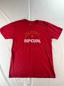 Rip Curl Shirt Medium Red Logo Graphic T Shirt Distressed Men's - Picture 1 of 10
