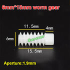 5PCS 6*10mm/6*15mm Lengthened plastic Worm Gear 0.5 Modulus 2mm Aperture DIY Toy