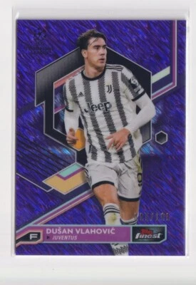 2022-23 Topps Finest UEFA Club /199 Dusan Vlahovic #72 Purple Shimmer - Image 1 of 2