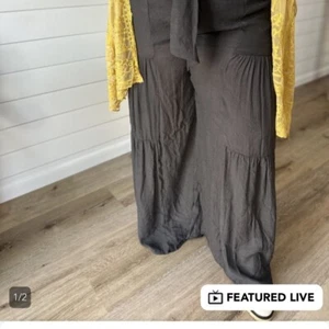 Black Wide-Leg Pants - Picture 1 of 6