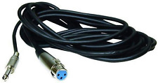 Studio Z Microphone Cable 20 Ft Female XLR to 1/4 Inch TS Male Mono 3 PIN