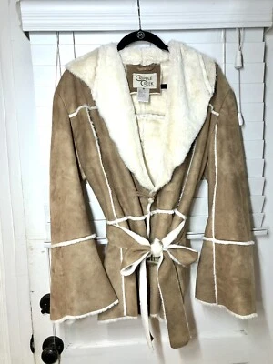 Cripple Creek Western Jacket Womens Tan Toggle Faux Fur Hooded NEW! - Image 1 of 4