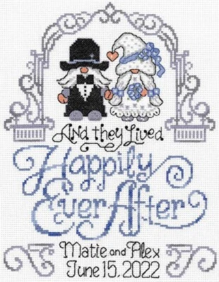 Ursula Michael Imaginating Counted Cross Stitch Kit ~ Mr. & Mrs. Gnome ~ 3324K - Image 1 of 2