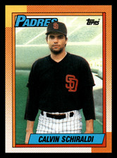 1990 Topps Calvin Schiraldi  San Diego Padres #693 Centered Mint Baseball Card