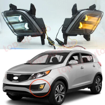 Luces LED de circulación diurna DRL antiniebla señales de giro para Kia Sportage 2011-2016 Foto 1 de 4