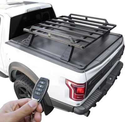 Power Retractable Tonneau Cover w/Cargo Rack For 2007-2021 Toyota Tundra 6.5ft - Image 1 of 4
