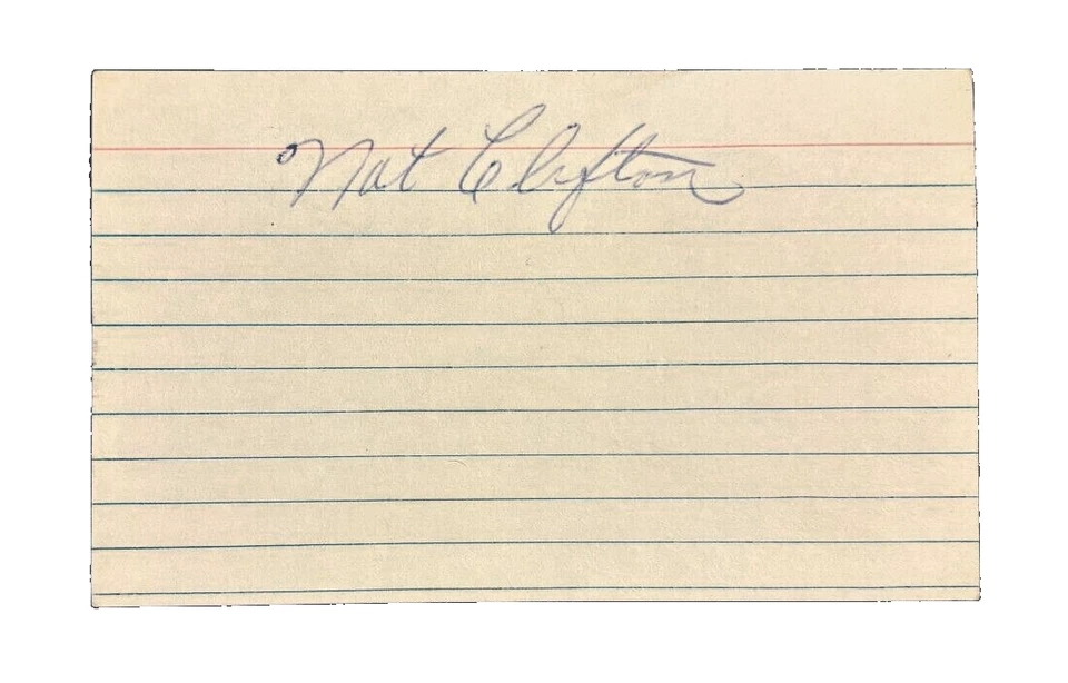 Nat Sweetwater Clifton, one of the 1st African American NBA players - Autograph - Image 1 of 4