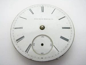 Illinois Lever Set 18s 46mm Pocket Watch Partial Movement & Roman Numeral Dial - Picture 1 of 7