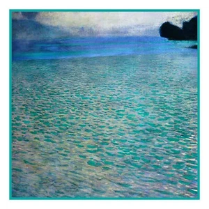 Symbolist Klimt Lake Attersee Counted Cross Stitch Pattern - Picture 1 of 5