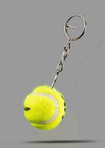 Dunlop Tennis Ball Logo + ATP Keychain Keyring Accessory Key Chain Ring Bag NWT - Picture 1 of 2