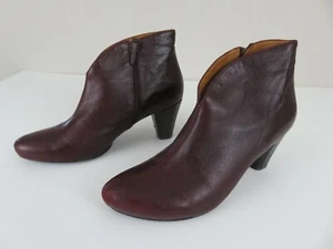 Shop Rupert Damen WMS braun Leder seitlicher Reißverschluss Stiefeletten Größe 9M - Bild 1 von 7