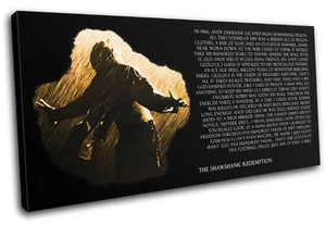 Shawshank Movie Quote Typography SINGLE CANVAS WALL ART Picture Print VA - Picture 1 of 1