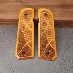 NEU GRIPS Colt 1911 Pistolengriff volle Größe Turkis Nussbaum HOLZ handgefertigt SCHÖNES SET - Bild 1 von 9