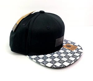 Vans Off The Wall Duelo Boys One Size Black Checker Adjustable Snapback Cap Hat - Picture 1 of 10