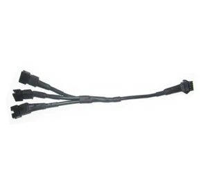 3 Ways Motorcycle Add-On Power Harness 1 Female Connector To 3 Male Connectors - Imagen 1 de 7