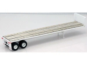 HO 1:87 Lonestar # 5021 Trailmobile 40' Flatbed KIT w/Decals - White KIT - Picture 1 of 2