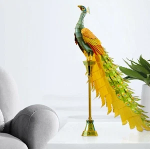 Piececool Colorful Peacock DIY Metal Model Kit 3D metal puzzle Gift Home Decor - Foto 1 di 10
