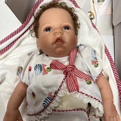 罕见 Lee Middleton 娃娃 Breath Of Life Baby Molly 17 英寸 #134 2005 年出生。 — 第 1/4 张图片