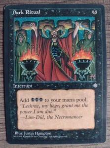 Magic The Gathering ~ Dark Ritual ~ Ice Age #120 ~ Tarjeta mágica inglesa de colección ~ Casi nueva - Imagen 1 de 3