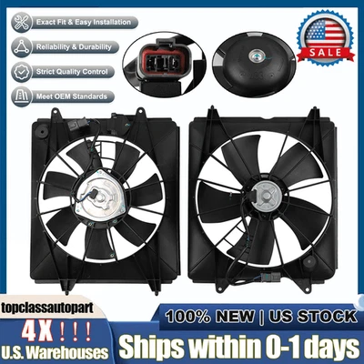 OEM 2X-Engine Radiator Cooling Fan for Honda CR-V 2.4L 07-09 HO3115139 HO3120102 Foto 1 de 4