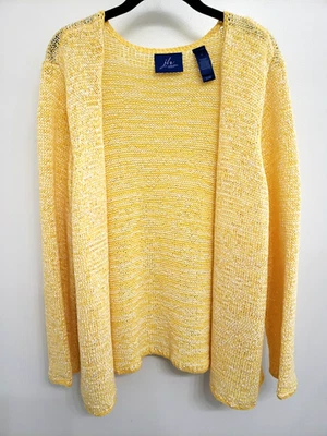 J.H. Коллекционные желтые пуговицы кардиган свитер женщин Sz 2 - Изображение 1 из 4