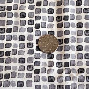 JoAnn's Keepsake Calico Tessuto Cotone Mini Quadrati Nero Grigio Bianco 44"L x 1 Yd - Foto 1 di 6