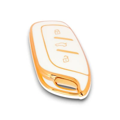Car Key Case Compatible MG ZS EV, Astor Smart Key Protective Cover Shell White - Image 1 of 2