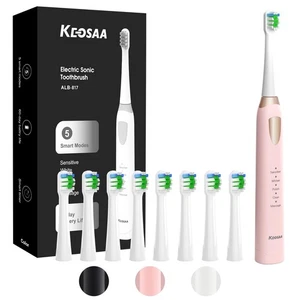 keosaa Spazzolino Sonico con 8 Testine Spazzolino Elettrico Rosa per Donna... - Foto 1 di 8