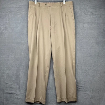 Pantalones de vestir plisados tostados vintage Burberry London para hombre talla 35x28 informales Foto 1 de 4