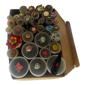 Button Empty Tubes Small Medium Joblot Preloved Over 30 Free Postage - Picture 1 of 5