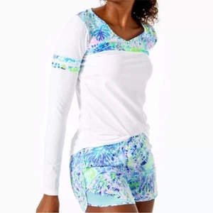 Lilly Pulitzer Luxletic Ocean Trail Short Shell of a Party Print Gr. Medium - Bild 1 von 7