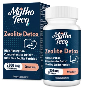 2300 MG Zeolite Detox Capsules - Activated Charcoal & Bentonite Clay, Highly ... - Picture 1 of 7