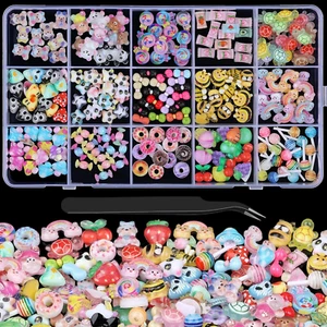 230 Stck. Kawaii Nagel Charms 3D Herz Süßigkeiten Schleife Charms Niedlich Schildkröte Biene Flatback Sli - Bild 1 von 22