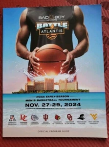 Battle 4 Atlantis 2024 Mens Basketball Tournament Program Oklahoma Louisville - Picture 1 of 2