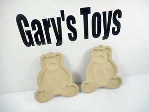 Brown Bag Cookie Art Molds Lot Of 2 Teddy Bears - Picture 1 of 5