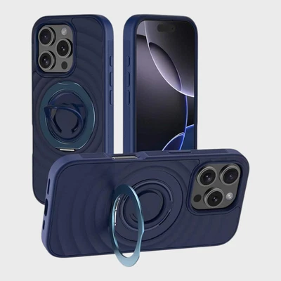 NEWLIFE ONLINE iPhone 16 Pro Max Case with Magnetic 360° Ring Holder