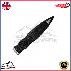 PROFESSIONAL SGIAN DUBH DUMMY KILTWEAR HIGHLAND KILT FAKE KNIFE BLACK  - Picture 1 of 3