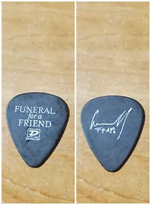 Funeral For A Friend 2004 tour Gavin Burrough Black used Band Guitar Pick Pic - Picture 1 of 3