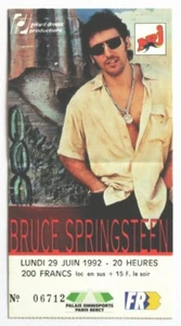 BRUCE SPRINGSTEEN ticket ticket stub concert FRANCE Paris Bercy 29/06/1992 - Picture 1 of 2