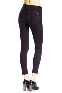 NWT JOE'S Flawless Mid-Rise Skinny Ankle Jeans Size 30 Brynda Black/Frayed Hems - Picture 1 of 12