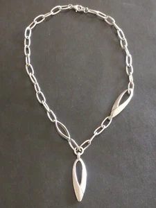 Auténtico Collar y Colgante Virrey Plata Esterlina 925 43 cm - Imagen 1 de 13