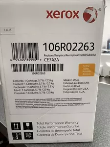 Toner giallo XEROX 106R02263 LaserJet serie CP5225 CE742A - Foto 1 di 3