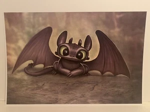 Nathan Szerdy SIGNIERTER zahnloser Comic Art Druck Pin-Up So trainieren Sie Ihren Drachen - Bild 1 von 2